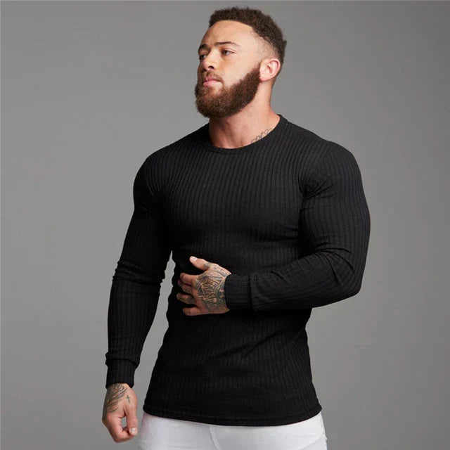 Ribbed Sweater for Men - Long Sleeve - Image 7