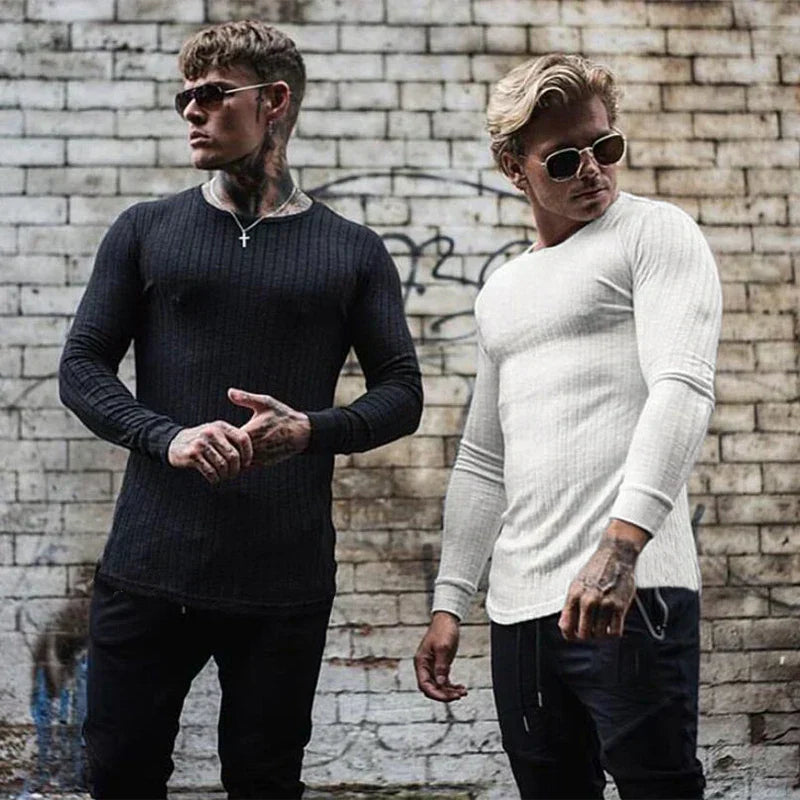 Ribbed Sweater for Men - Long Sleeve - Image 4
