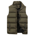 Puffer Vest for Men - Stand Collar - Image 2