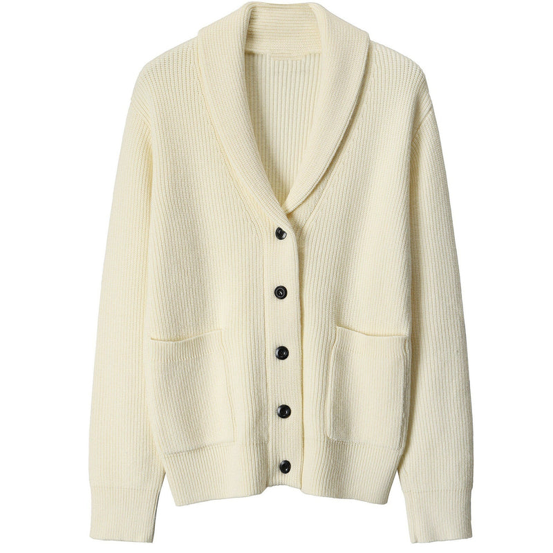 Shawl Collar Cardigan for Men - Button Front - Image 2