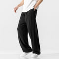 Wide Leg Pants for Men - Loose Fit Straight Leg - Drawstring Lounge Pants - Image 4