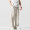 Wide Leg Pants for Men - Loose Fit Straight Leg - Drawstring Lounge Pants - Image 1