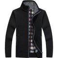 Knit Full Zip Jacket for Men - Stand Collar - Image 2