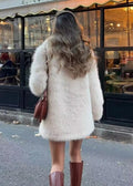 Faux Fur Oversized Coat for Women - Collared - Image 2