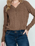 Henley Sweater for Women - Button Front - Image 2