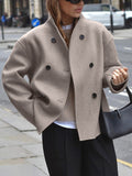 Double Breasted Short Jacket for Women - Button Front - Image 1