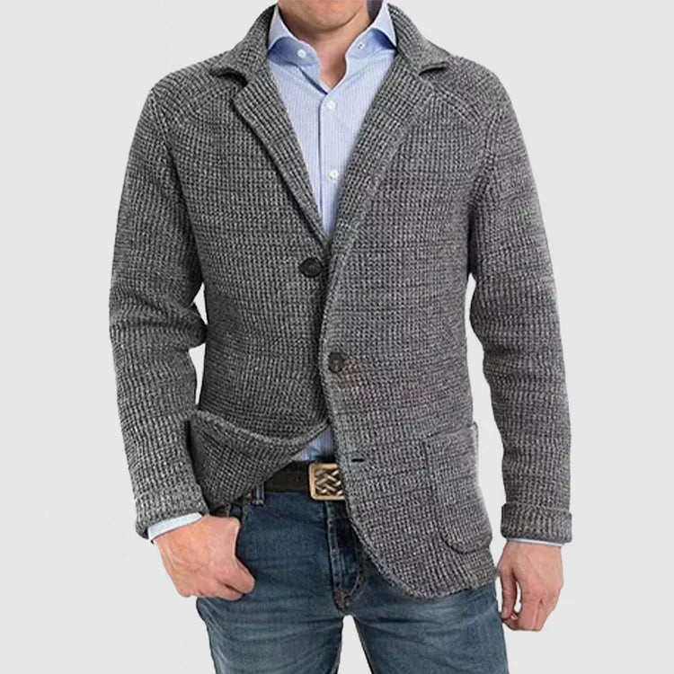 Knitted Jacket for Men - Two-Button - Image 9