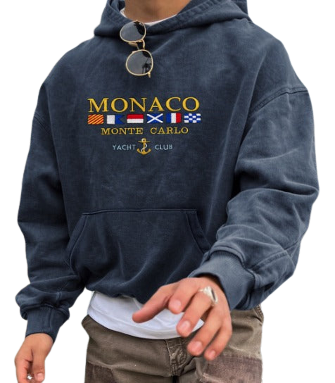 Graphic Pullover Hoodie for Men - Embroidered Graphics - Image 2