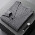 V-Neck Cardigan Sweater for Men - Button Front - Image 10