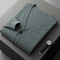 V-Neck Cardigan Sweater for Men - Button Front - Image 13