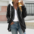 Fleece Hooded Jacket for Women - Zip Front - Image 5
