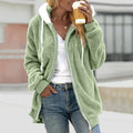 Fleece Hooded Jacket for Women - Zip Front - Image 4