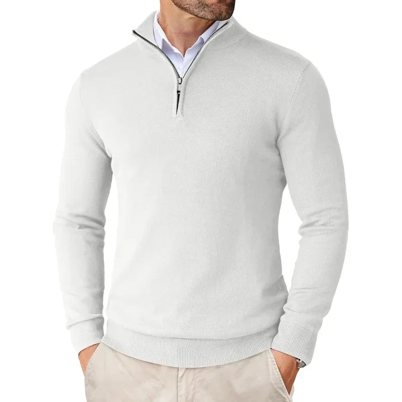 Quarter-Zip Sweater for Men - Long Sleeve - Image 2