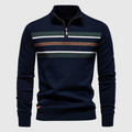 Quarter Zip Sweater for Men - Striped - Image 4