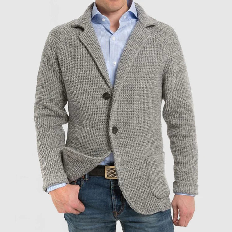 Knitted Jacket for Men - Two-Button - Image 8