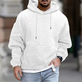 Textured Pullover Hoodie for Men - Long Sleeve - Image 4