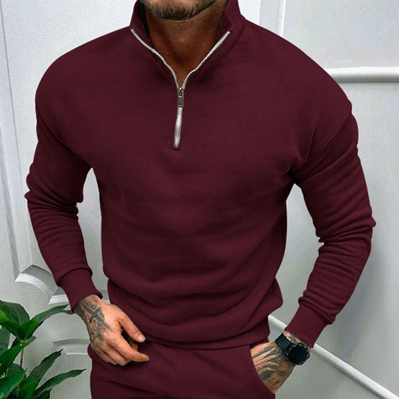 Pullover Sweater for Men - Quarter Zip - Image 5