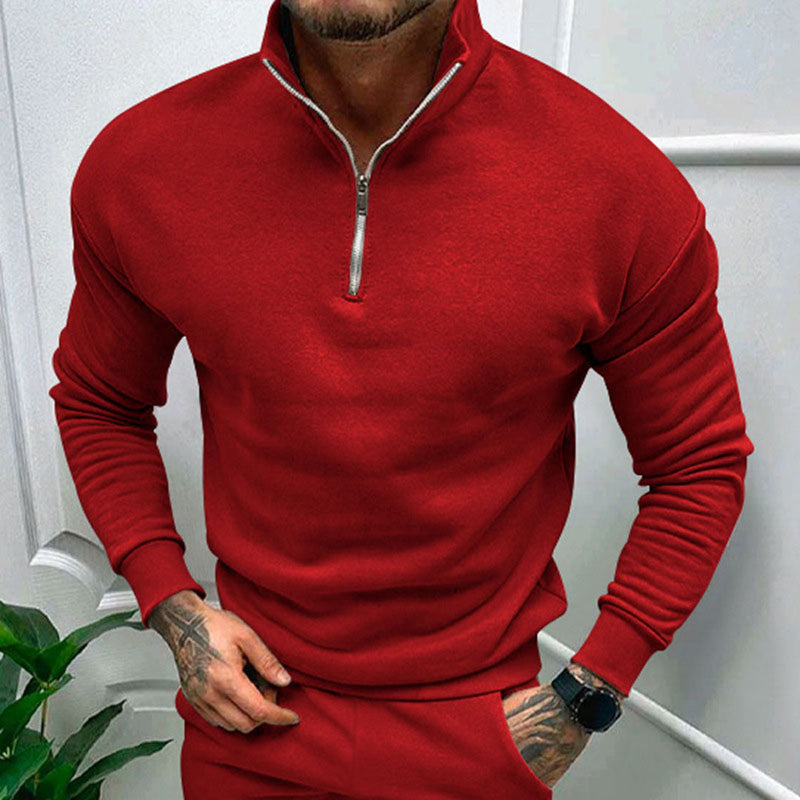 Pullover Sweater for Men - Quarter Zip - Image 3