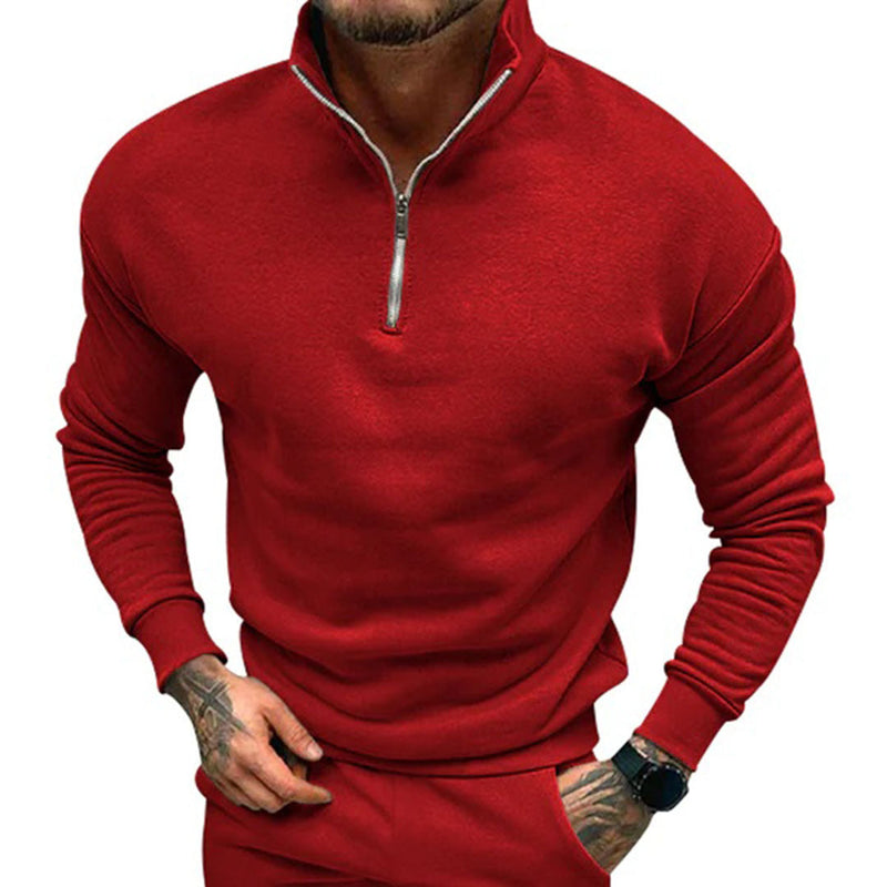 Pullover Sweater for Men - Quarter Zip - Image 9