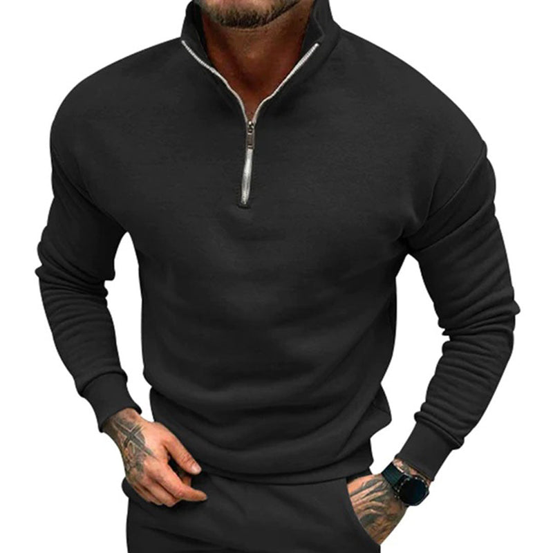 Pullover Sweater for Men - Quarter Zip - Image 12