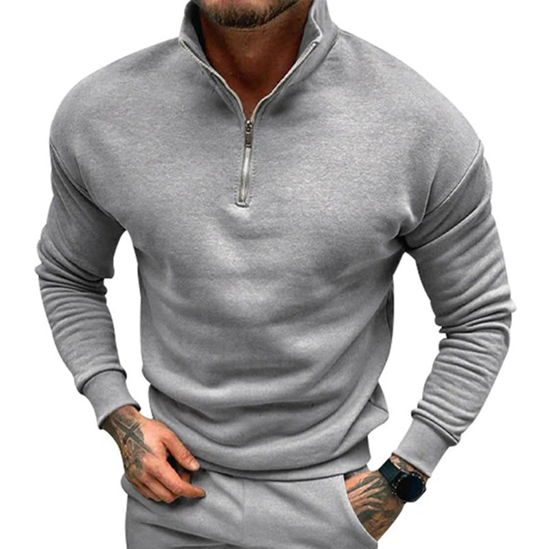Pullover Sweater for Men - Quarter Zip - Image 10