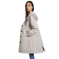 Hooded A-Line Coat for Women - Button Front - Image 3