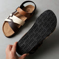 Adjustable Strappy Sandals for Men - Slingback Buckle Closure - Multi-Strap Contoured Footbed - Image 4
