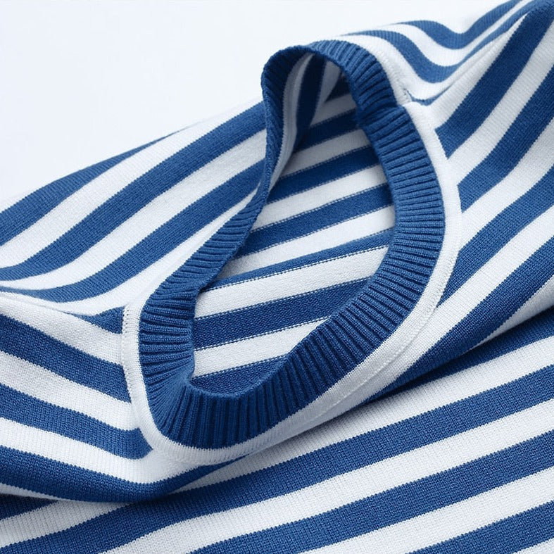 Striped Long Sleeve T-Shirt for women - Crew Neck Relaxed Fit - Image 5