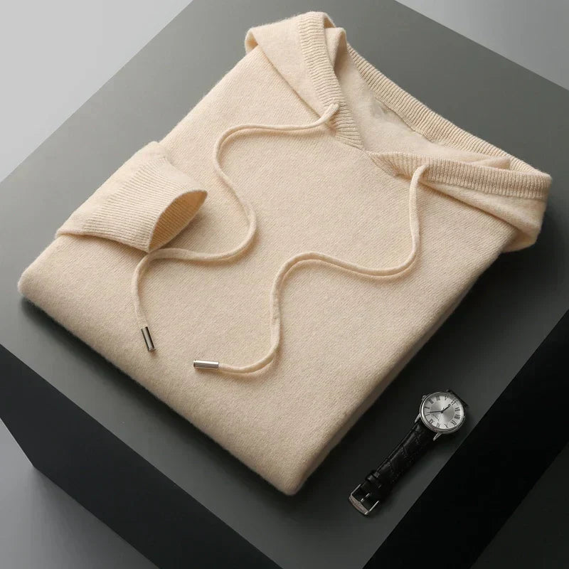 Knit Hoodie Sweater for Men - Long Sleeve - Image 9