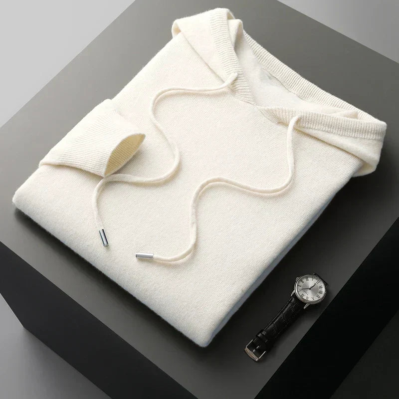 Knit Hoodie Sweater for Men - Long Sleeve - Image 4