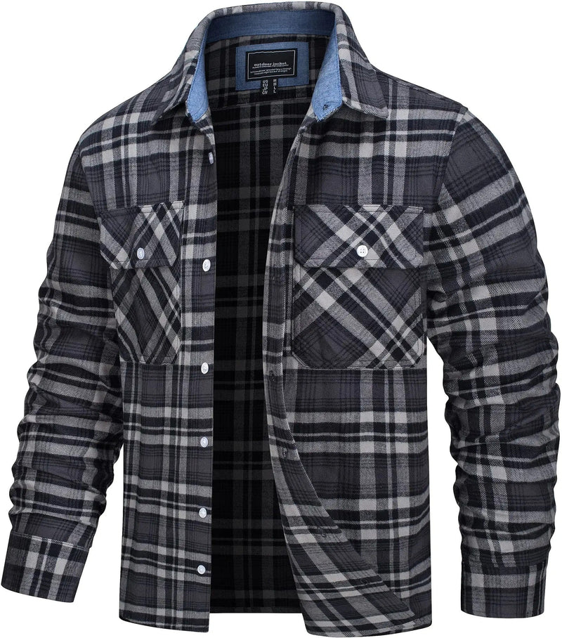 Plaid Shirt for Men - Long Sleeve - Image 11