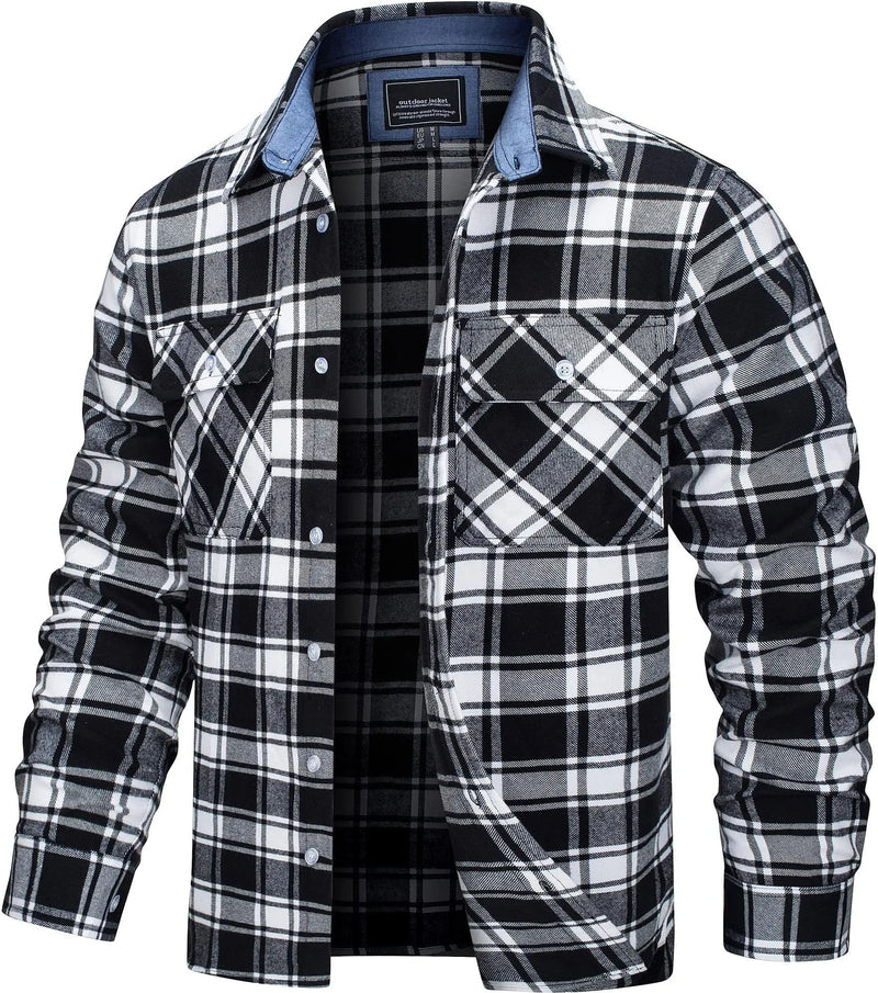 Plaid Shirt for Men - Long Sleeve - Image 3