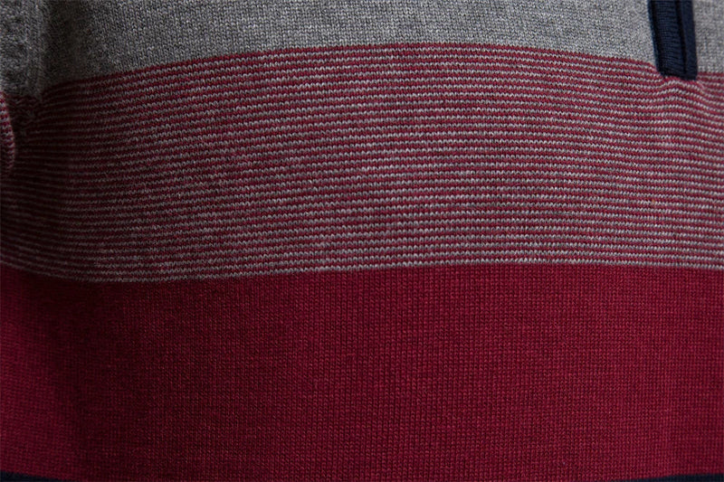 Striped Quarter-Zip Sweater for Men - Long Sleeve - Image 5