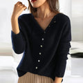 Button-Front Cardigan Sweater for Women - Long Sleeve - Image 8