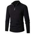 Ribbed Quarter-Zip Sweater for Men - Long Sleeve - Image 8