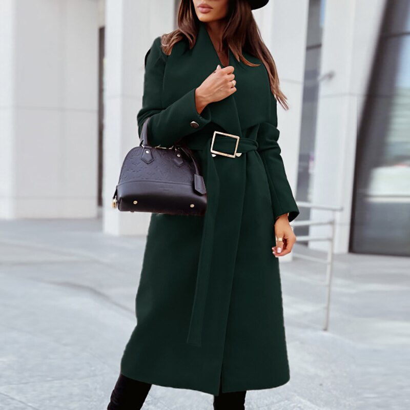 Wrap Coat for Women - Tie Waist - Image 5