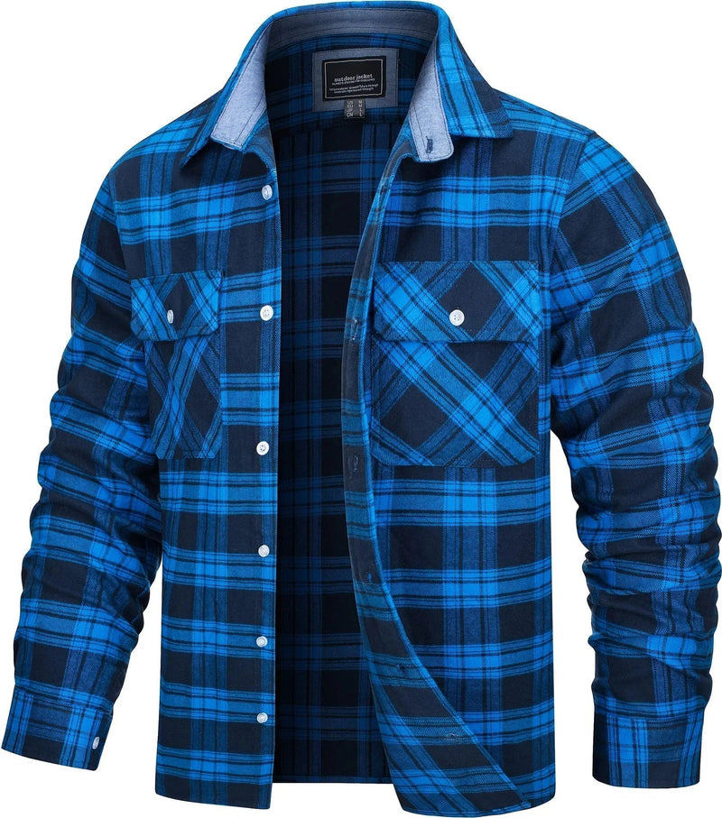 Plaid Shirt for Men - Long Sleeve - Image 6