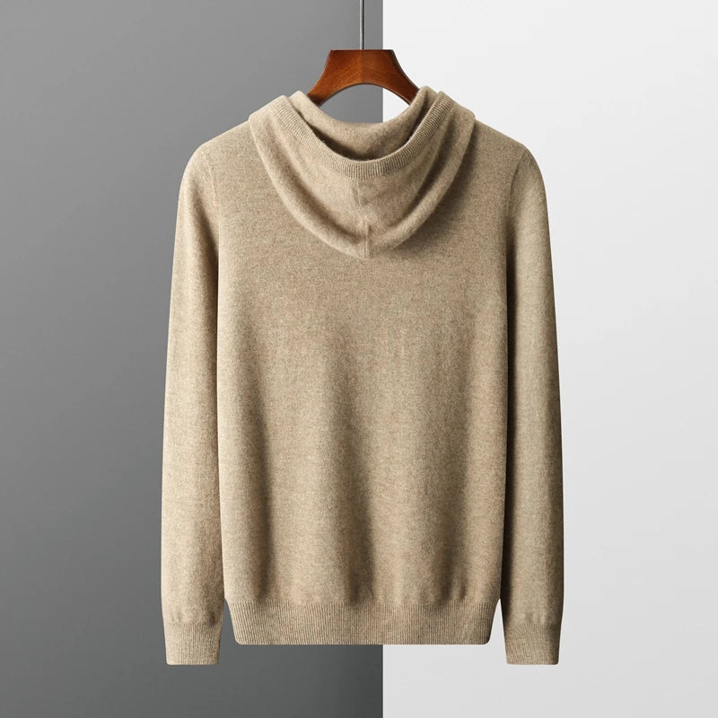 Knit Hoodie Sweater for Men - Long Sleeve - Image 2
