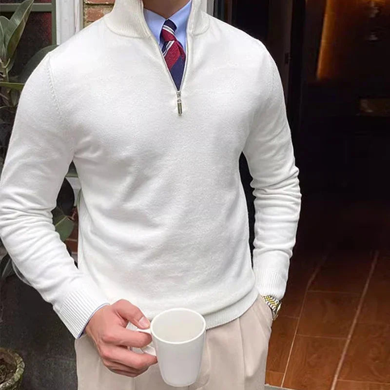 Quarter Zip Sweater for Men - Long Sleeve - Image 3