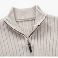 Ribbed Quarter-Zip Sweater for Men - Long Sleeve - Image 2