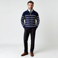 Striped Half-Zip Sweater for Men - Striped - Image 3