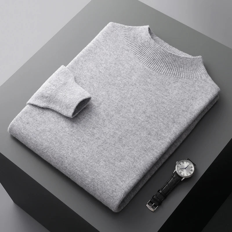 Mock Neck Sweater for Men - Long Sleeve - Image 11