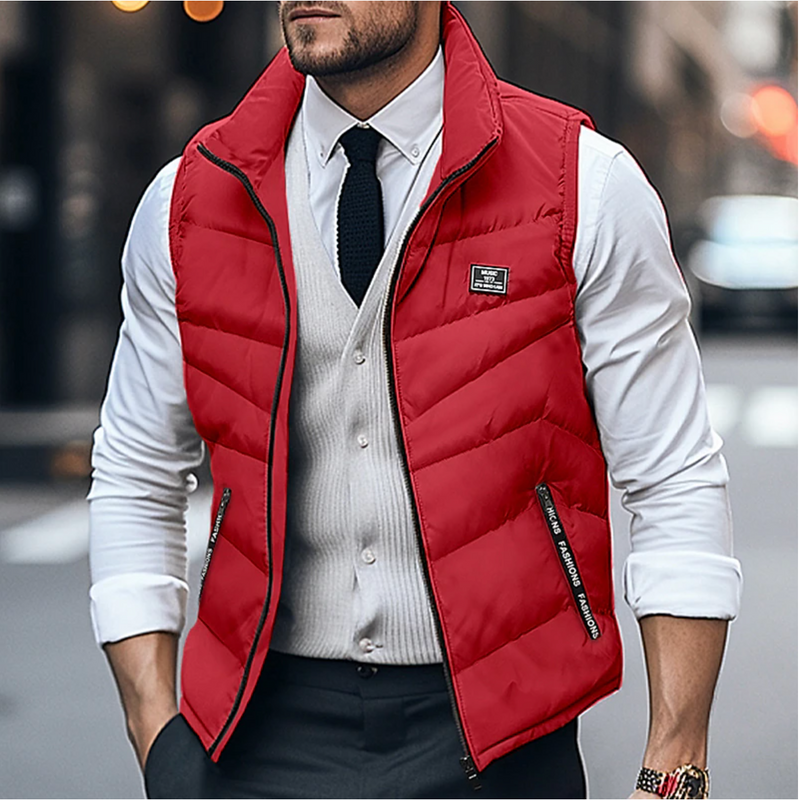 Puffer Vest for Men - Zip Front - Image 2