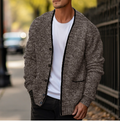 Button-Down Cardigan Sweater for Men - Pocket Front - Image 2