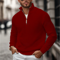 Quarter Zip Sweater for Men - High Neck - Image 3