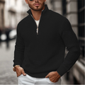 Quarter Zip Sweater for Men - High Neck - Image 2