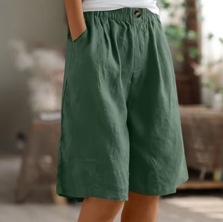 Wide Leg Culottes for Women - High Waist Elastic Waist - Image 9