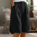 Wide Leg Culottes for Women - High Waist Elastic Waist - Image 10