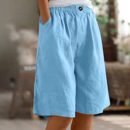 Wide Leg Culottes for Women - High Waist Elastic Waist - Image 7