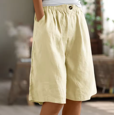 Wide Leg Culottes for Women - High Waist Elastic Waist - Image 3